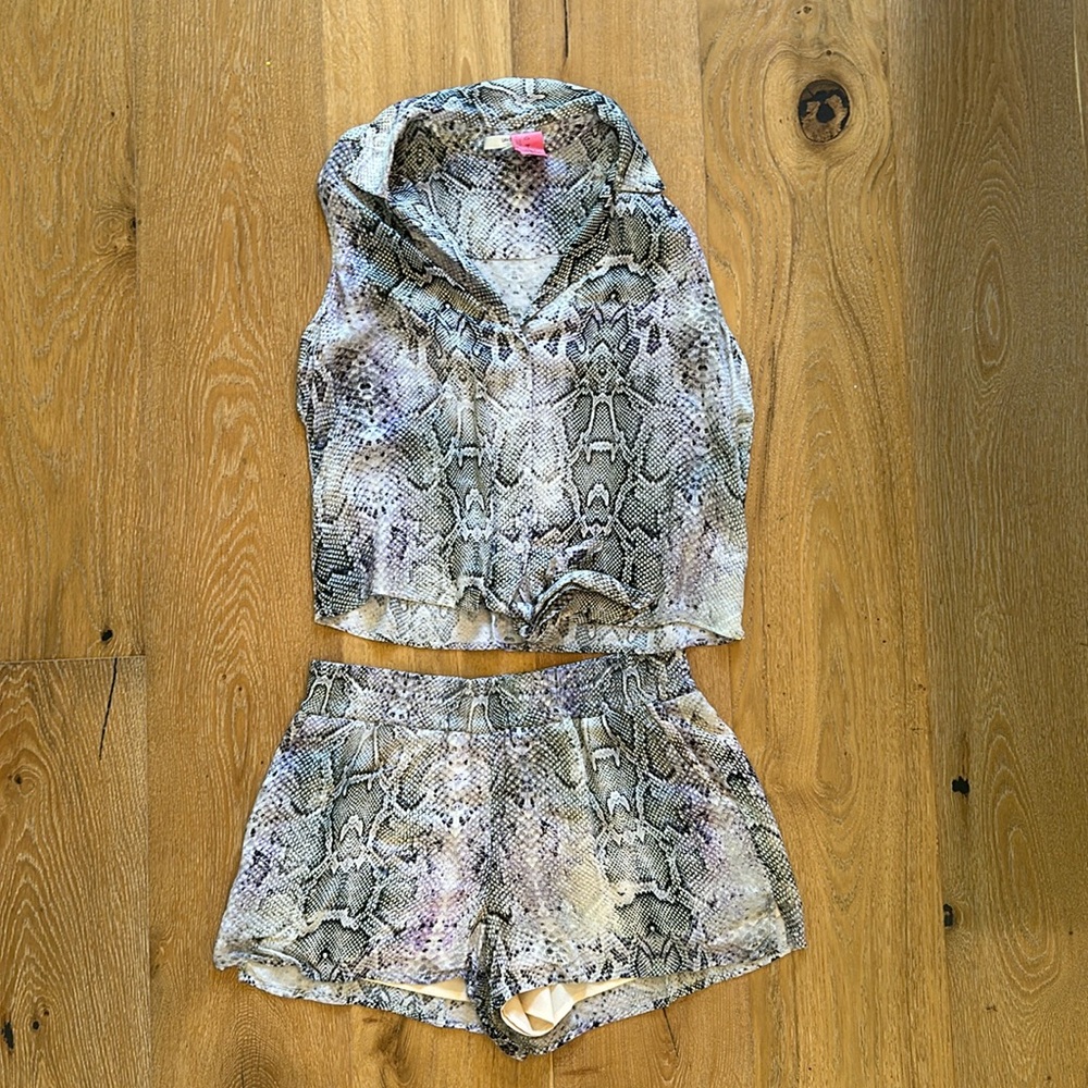 Lavender Brown short set